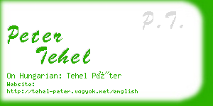 peter tehel business card